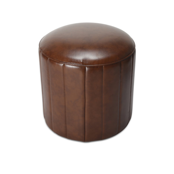 17 Stories Faux Leather Ottoman Wayfair   Faux Leather Ottoman 